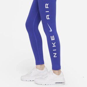 Nike Air Essential Older Kids' (Girls') Mid-Rise Leggings - Blue